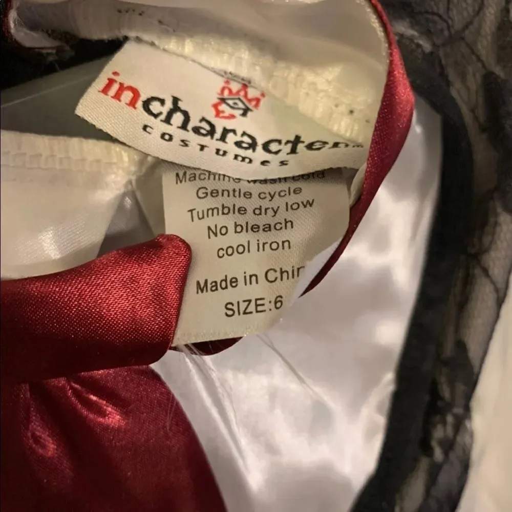 Incharacter midnight vampire cape vest designer costume kid Size 6